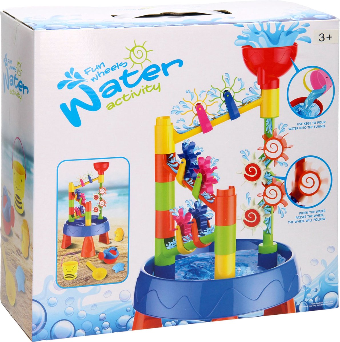 Lobbes toys eg water play track with beach set, 23 pcs.