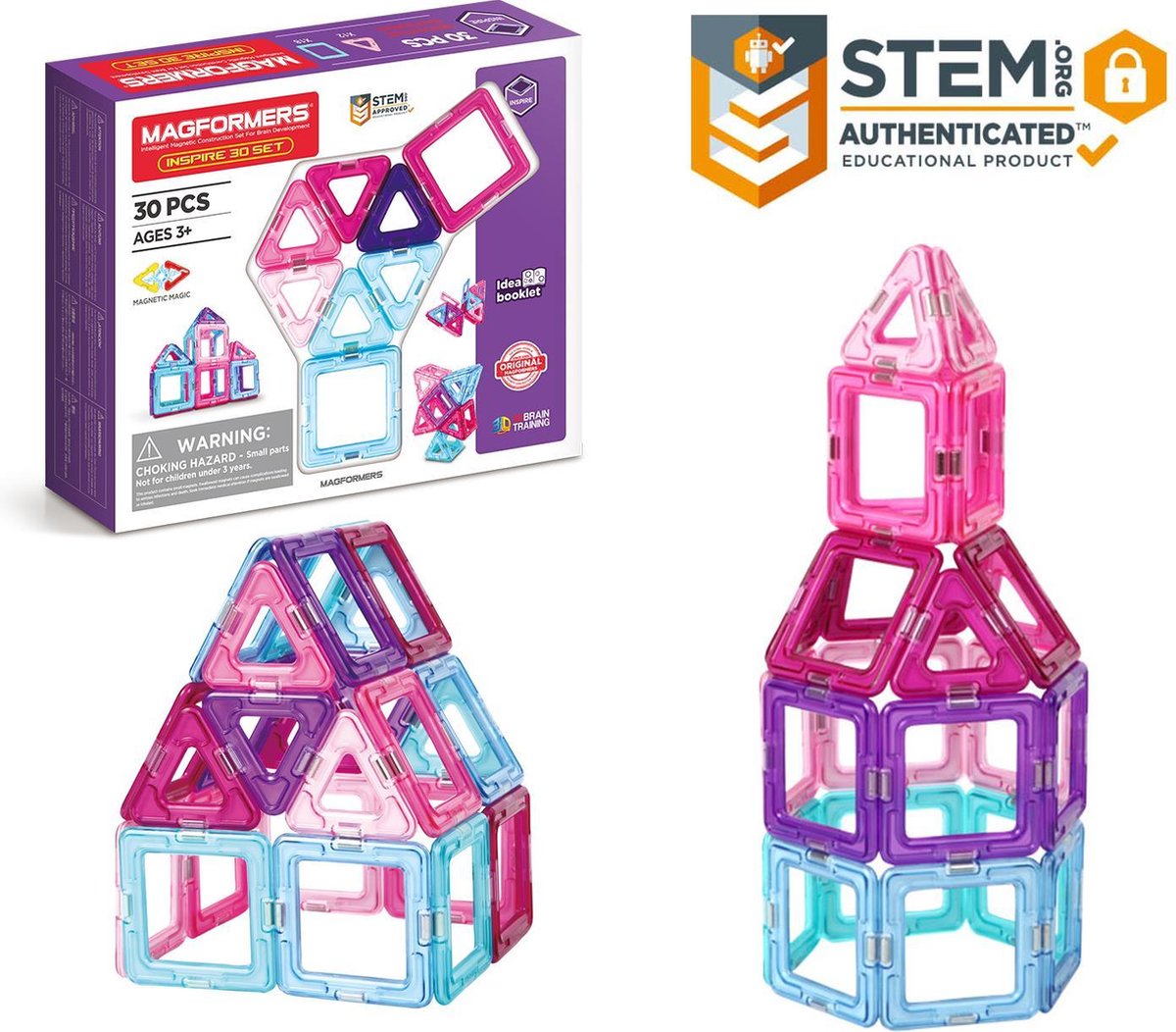Magformers inspire - building set 14 pieces - magnetic toys - toys 3,4,5,6,7 years boys and girls - Montessori toys - educational toys - construction toys