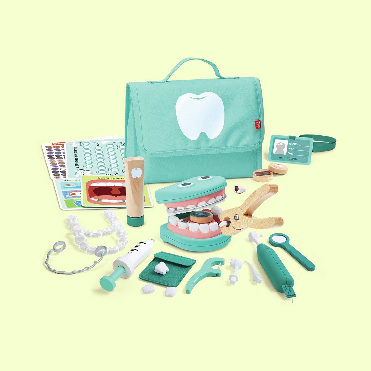 Hape dentist play set - 33-piece role play with vibrating toothbrush, for children from 3 years
