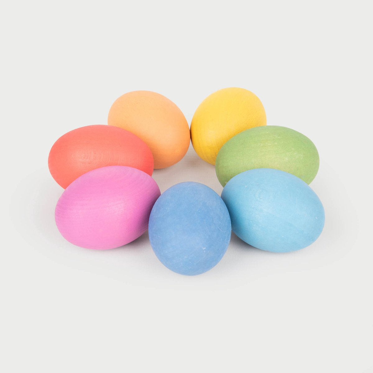 Tickit® rainbow wooden heuristic eggs – educational sensory toy