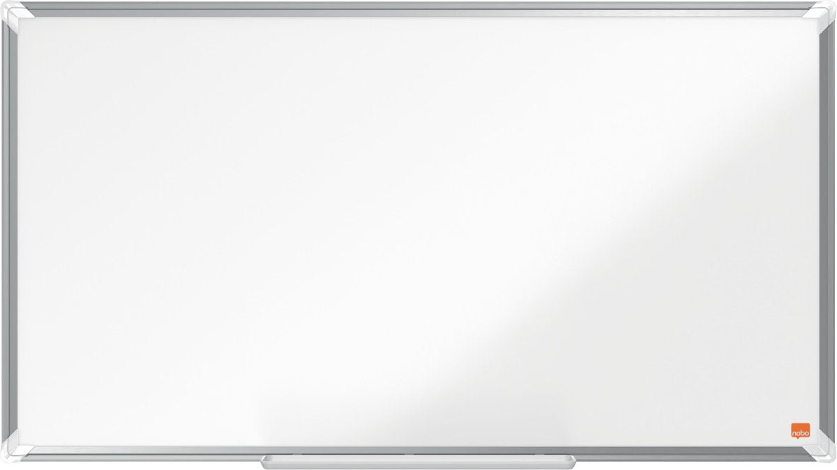 Nobo premium plus widescreen magnetic whiteboard enamel - with pen tray - including whiteboard marker - 890x500mm