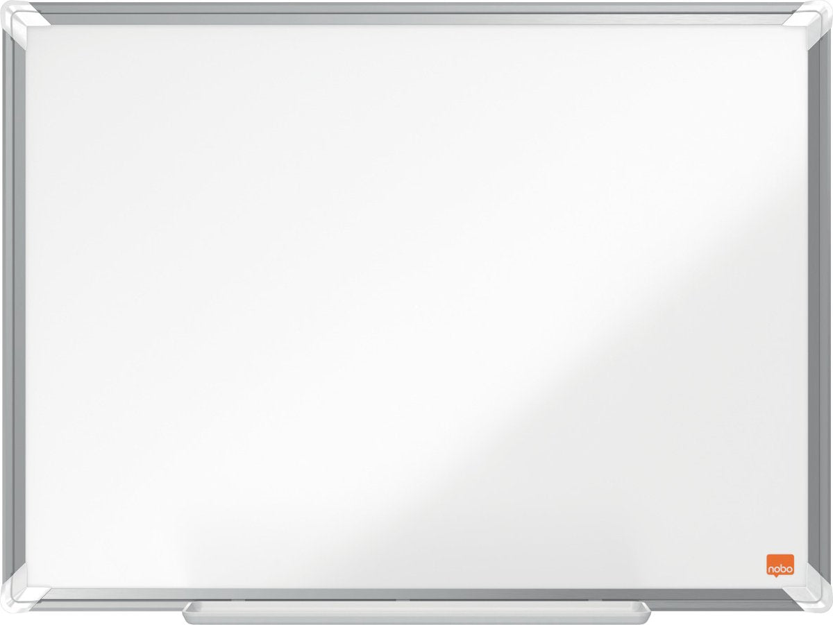 Nobo premium plus magnetic whiteboard enamel - with pen tray - including whiteboard marker - 600x450mm