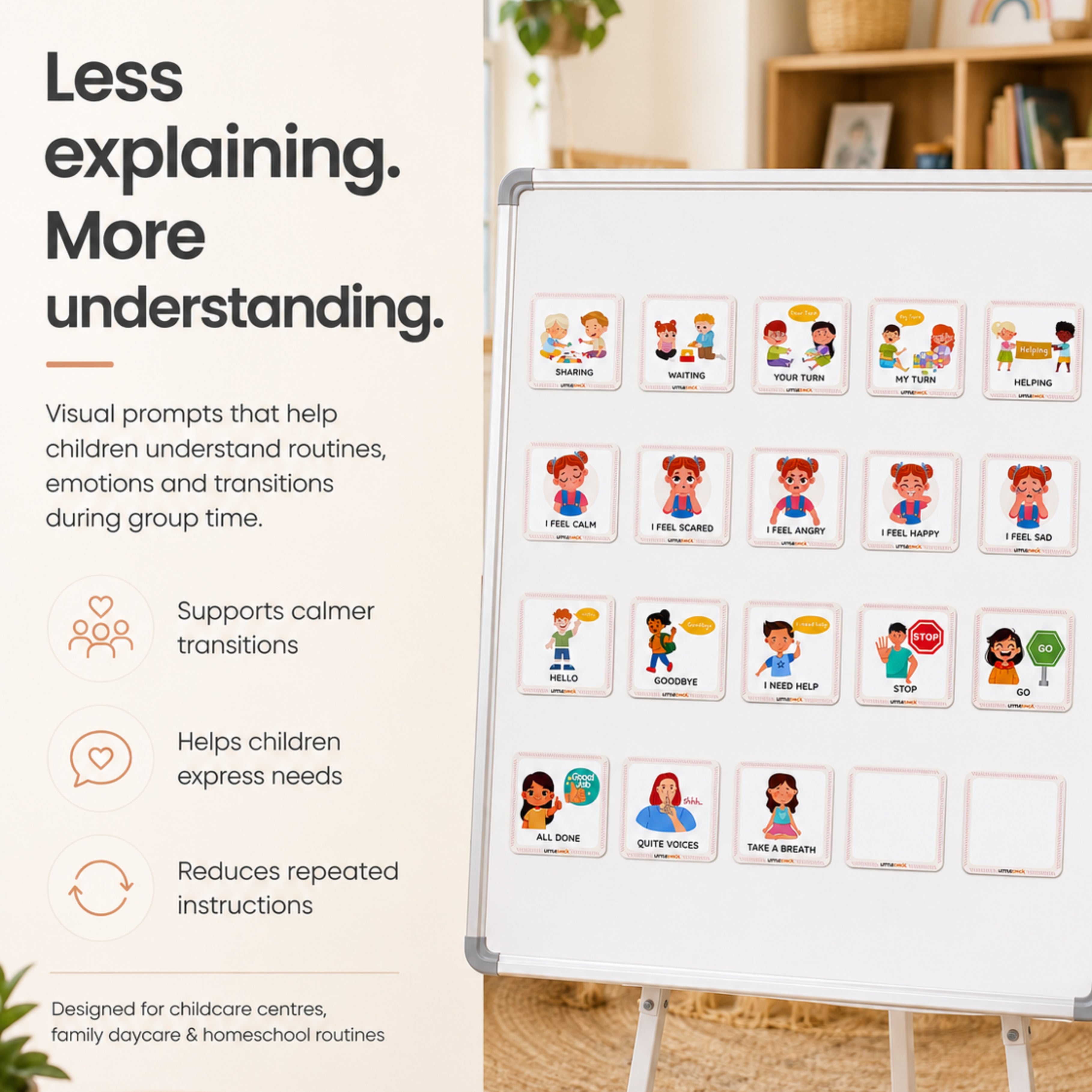 Visual Social & Emotional Magnets for Kindy