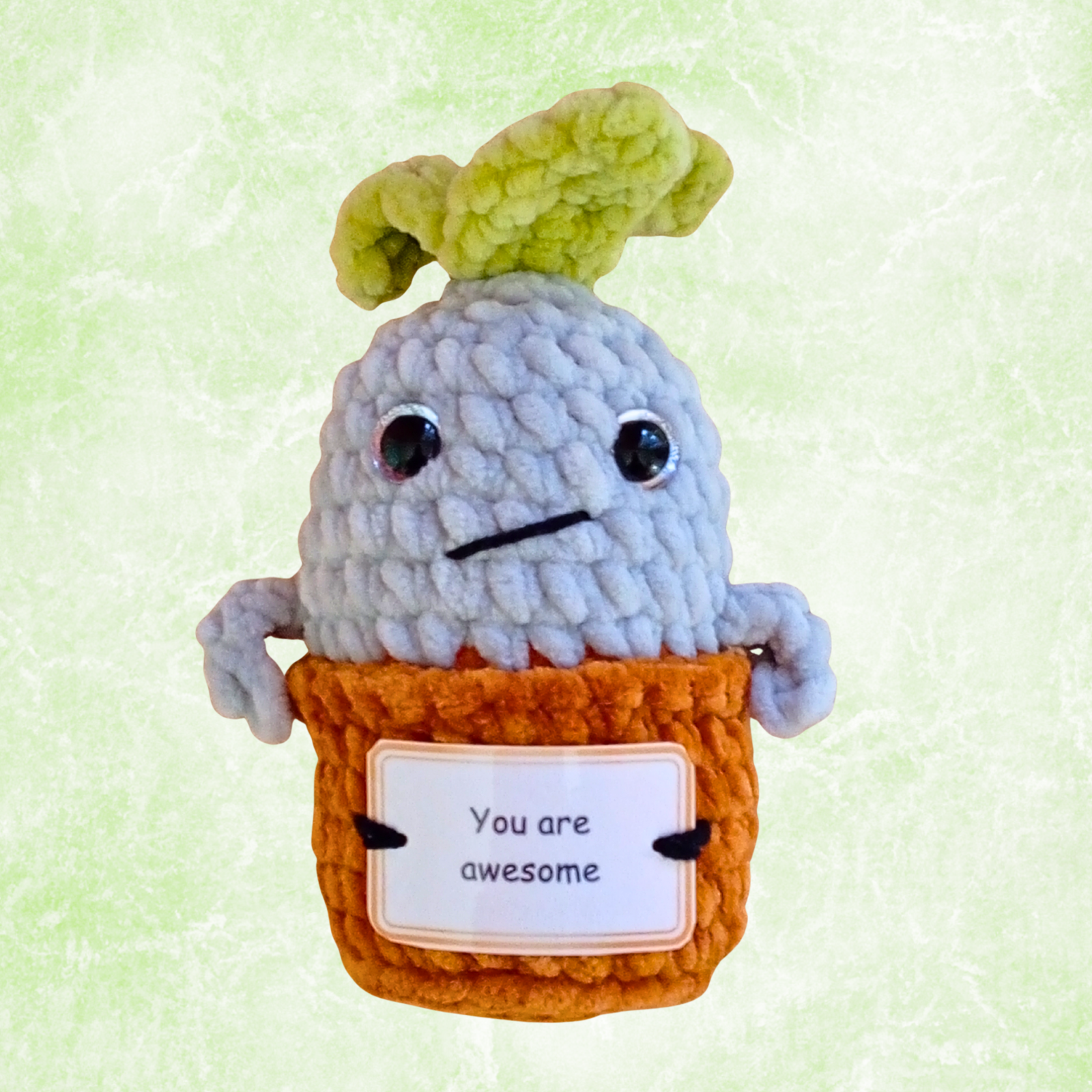 Pocket Hug Mandragora™ – Handmade Emotional Support Plush with Inspirational Message Card