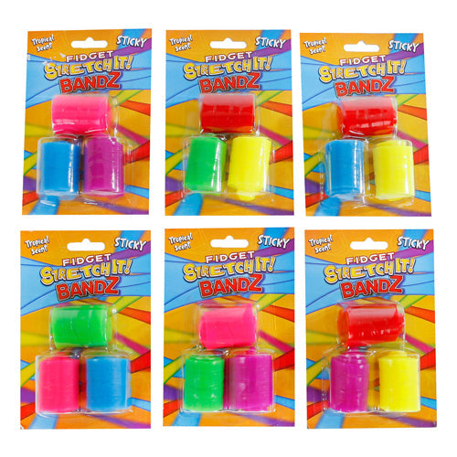 Fidget sticky stretch-it bandz, 3pcs.