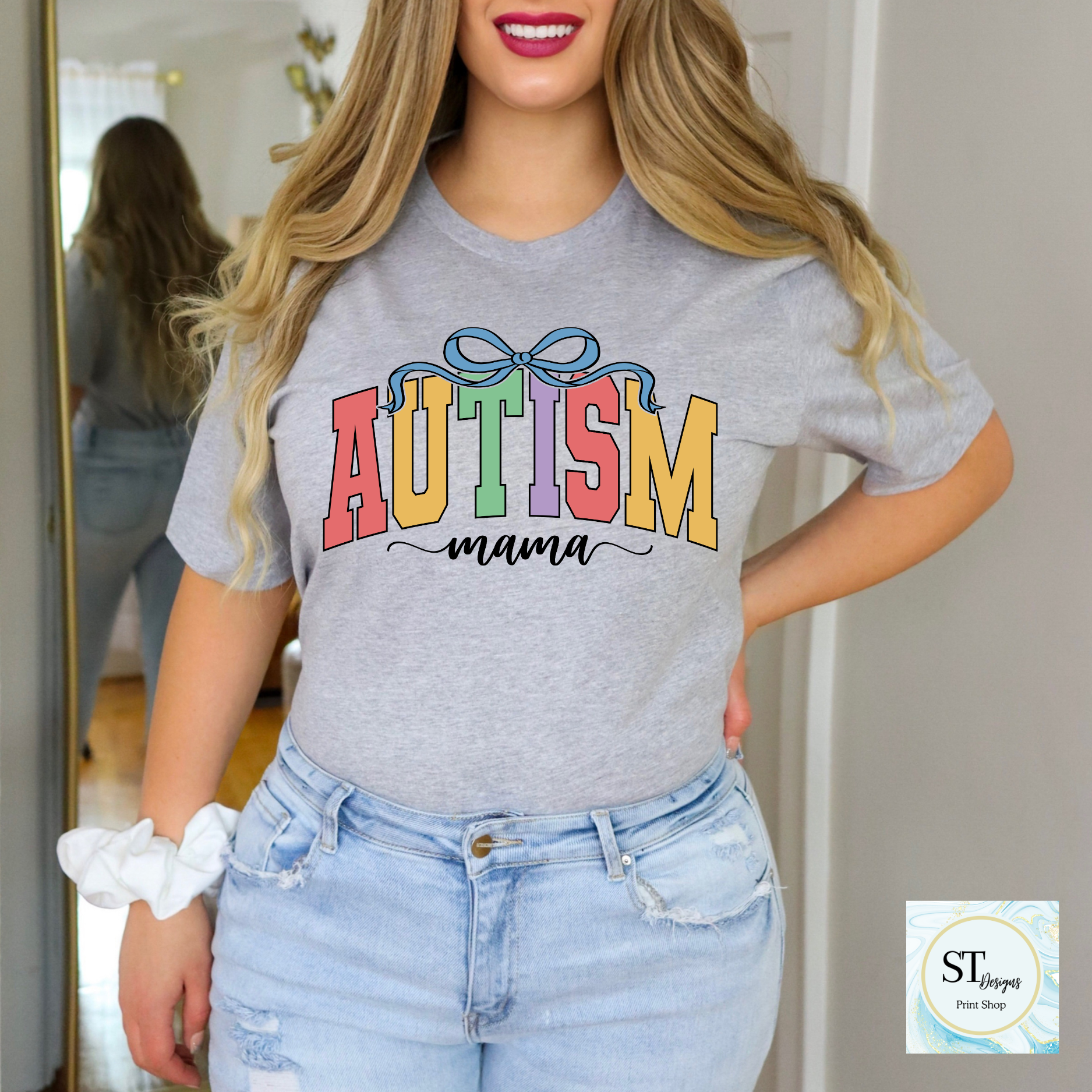 Autism Mama Bow