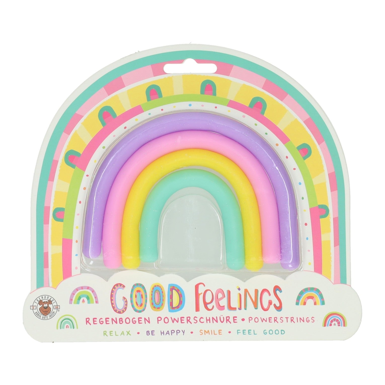 Rainbow stretch ropes fidget, 6pcs.