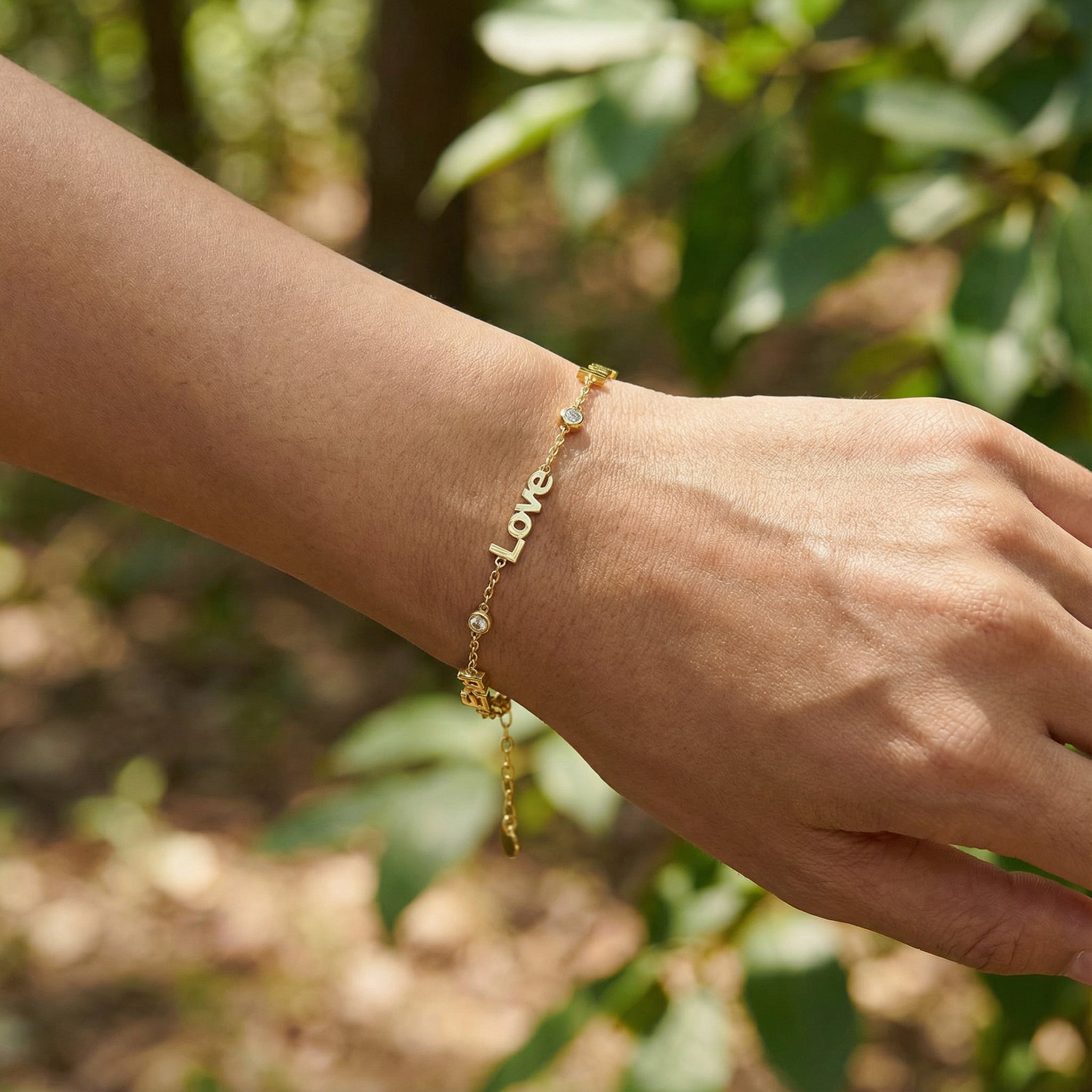 Linked by Love – Name Bracelet with Emotional Spark