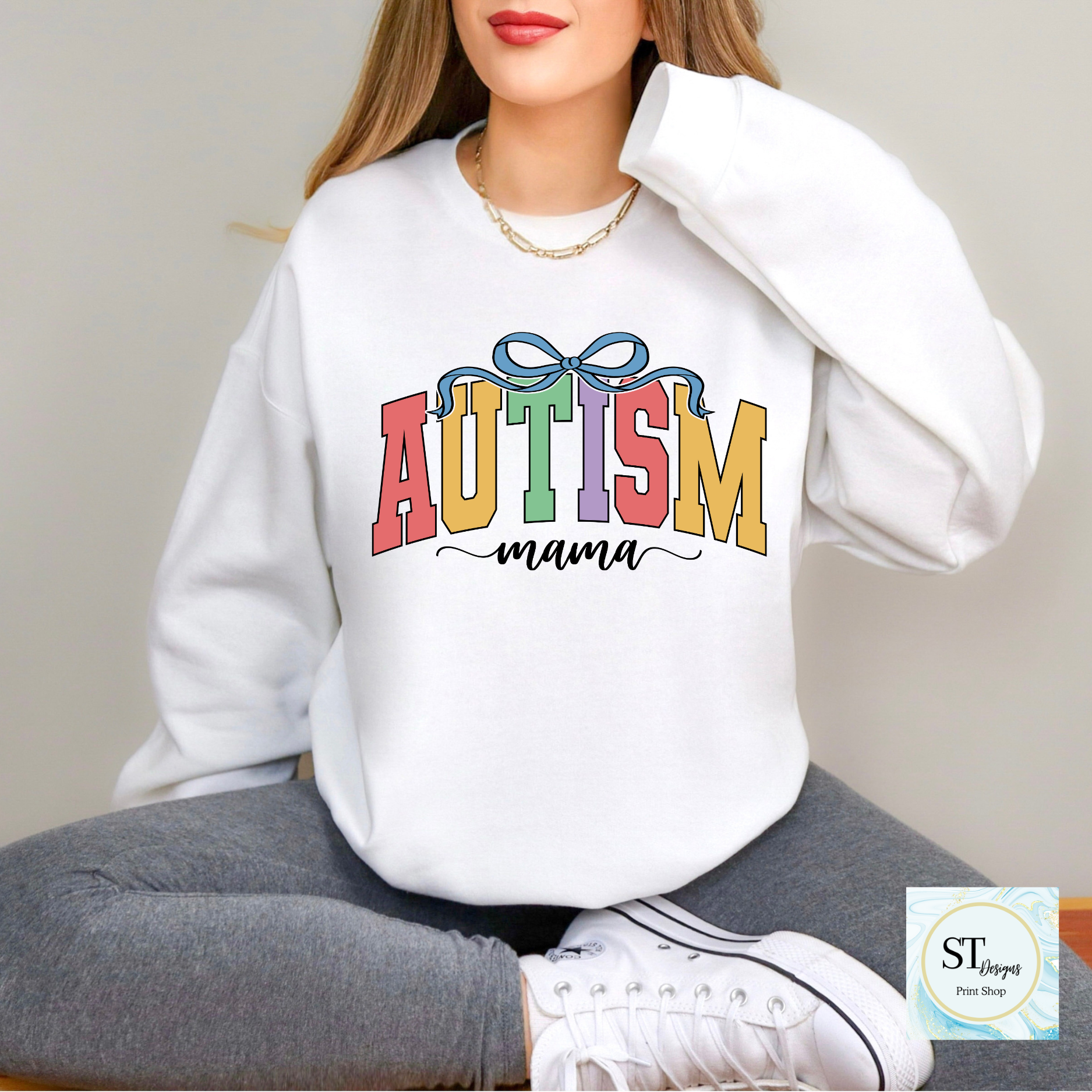 Autism Mama Bow