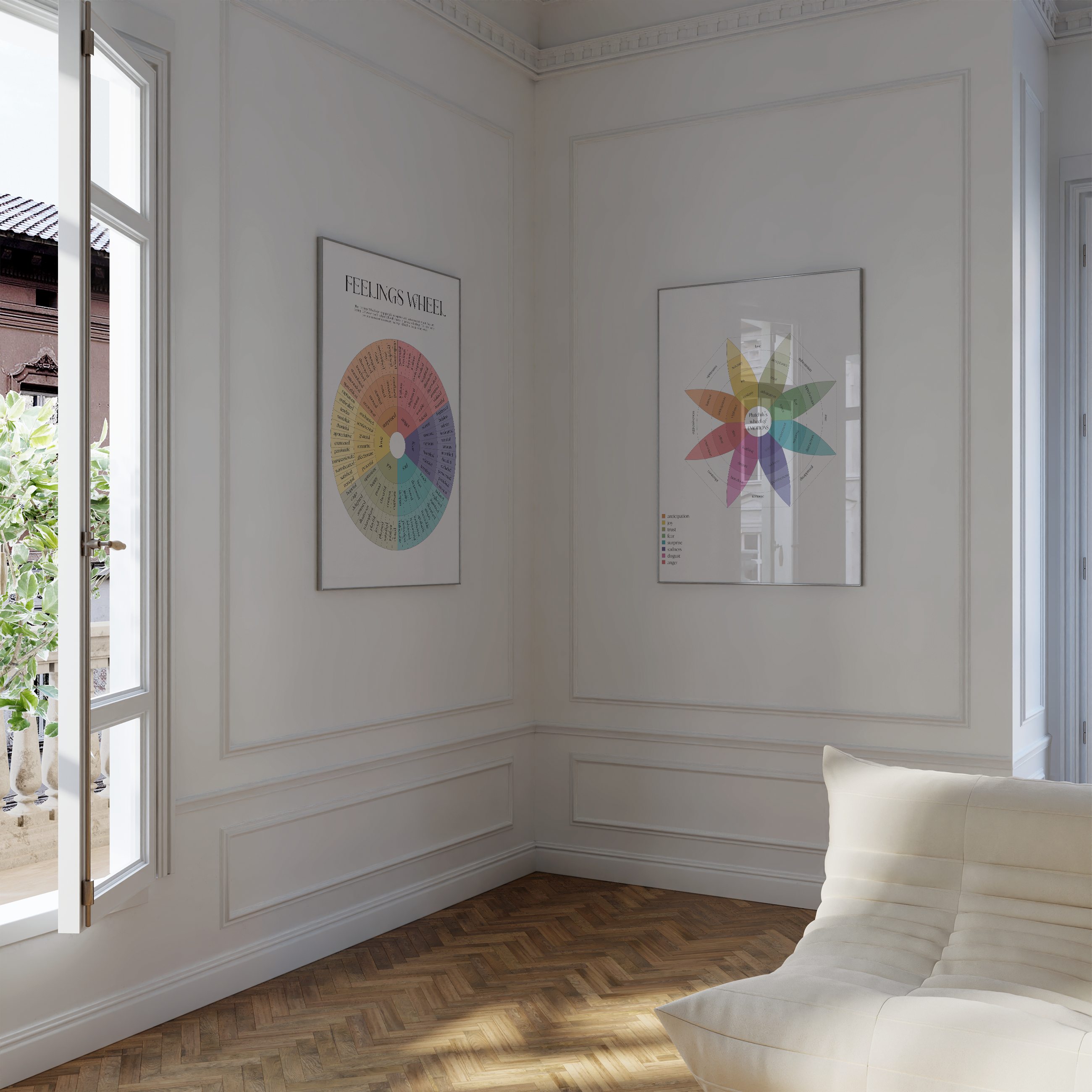 Gefühlsrad Poster · Geschenkidee · Emotionen verstehen & benennen · Psychologie Wandbild · Dekoprint ohne Rahmen
