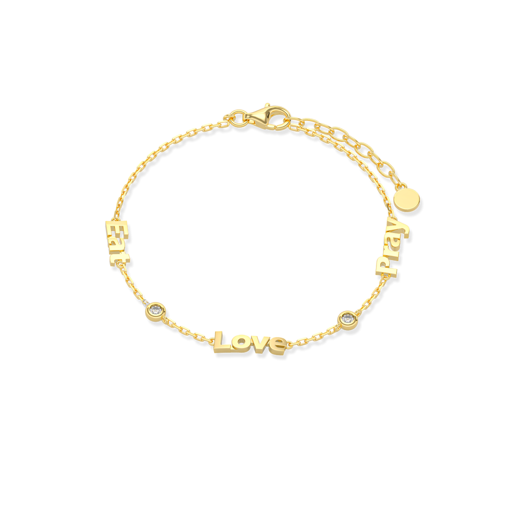 Linked by Love – Name Bracelet with Emotional Spark