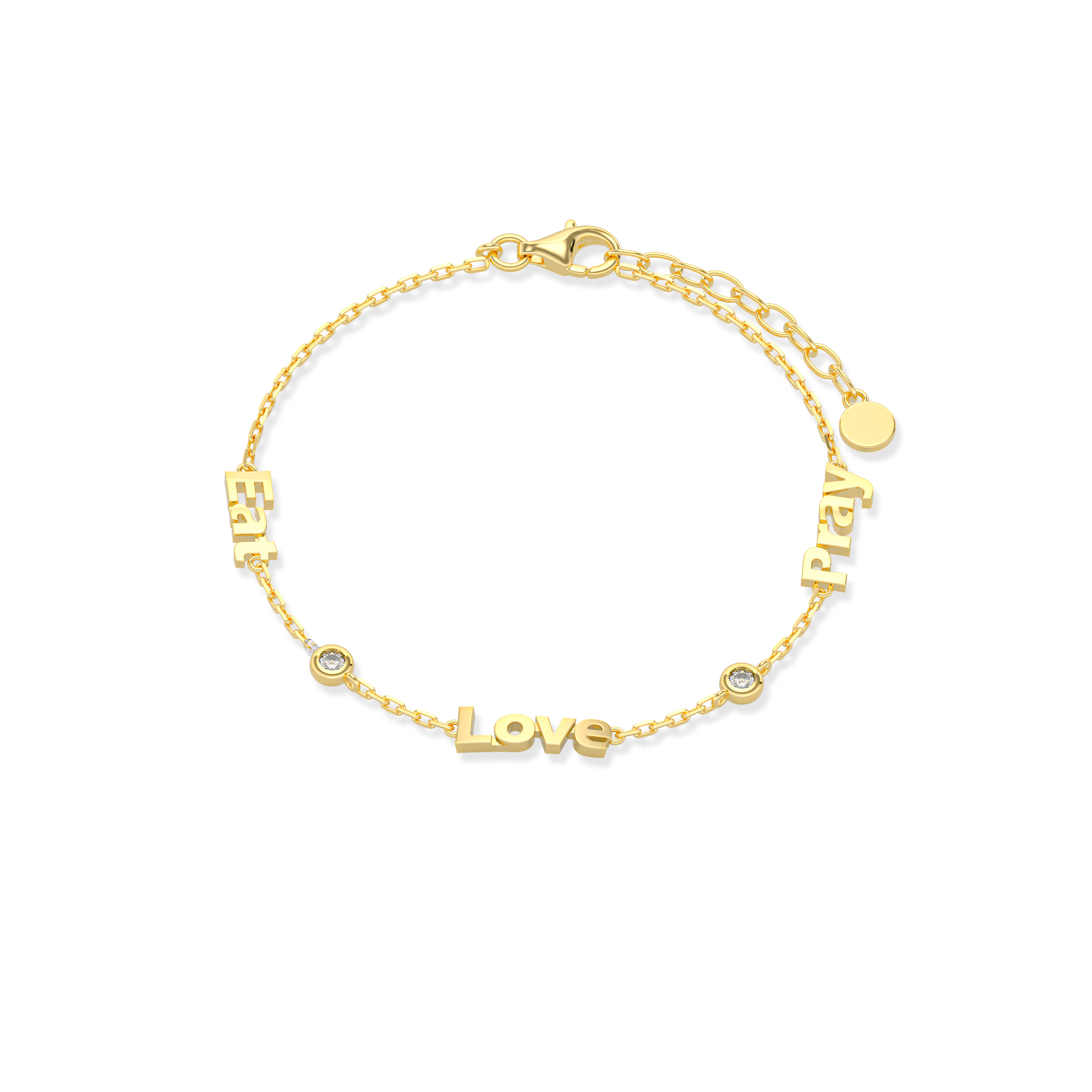 Linked by Love – Name Bracelet with Emotional Spark