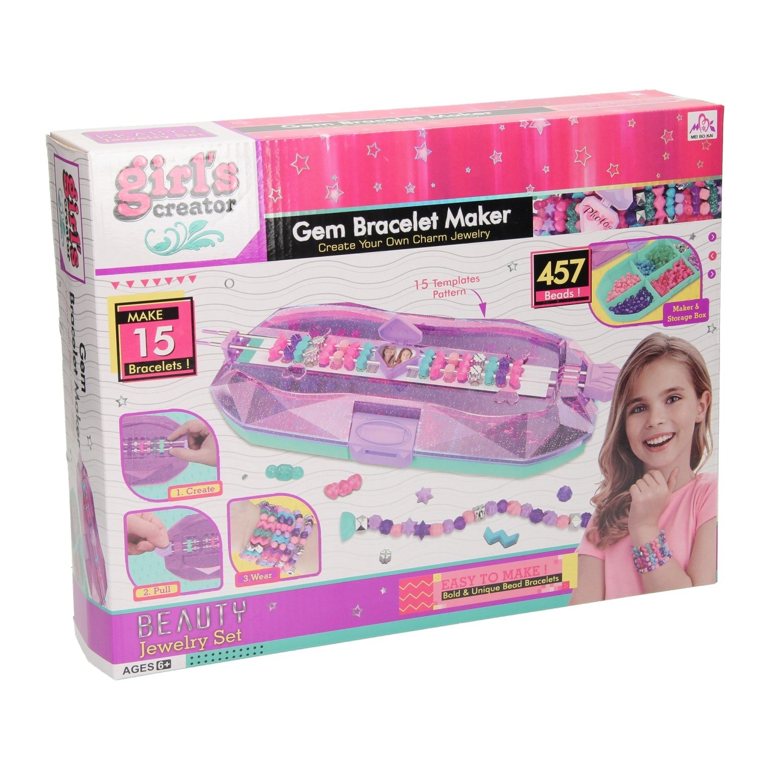 Beaded bracelet making set