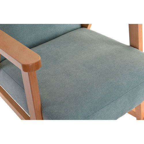 Rocking Chair DKD Home Decor 54,3 x 87 x 88 cm Natural Turquoise Beech