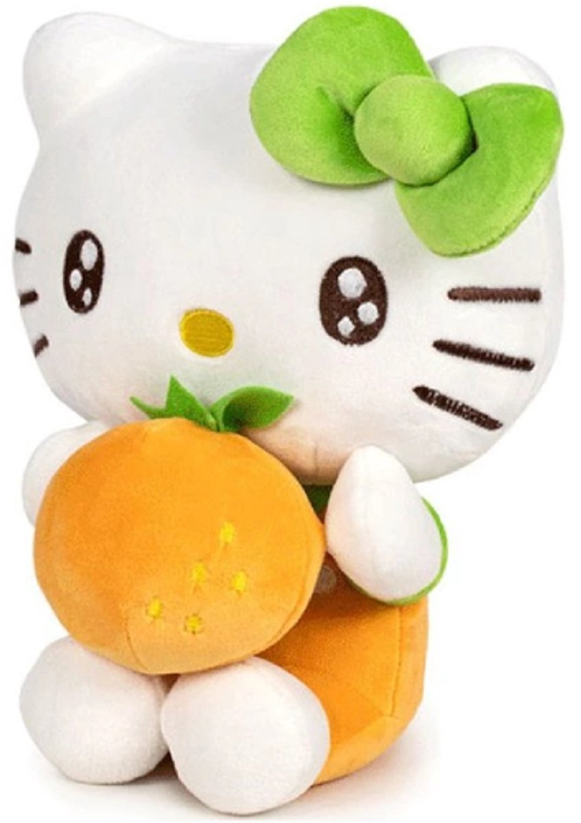 Hello kitty orange plush cuddly toy 20 cm - plush toy - toys cuddly toys for children boys girls - kuromi keroppi melody