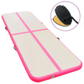 Vidaxl inflatable gymnastics mat with pump 300x100x10 cm PVC pink