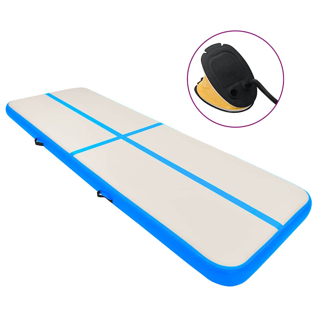 Vidaxl inflatable gymnastics mat with pump 300x100x15 cm PVC blue
