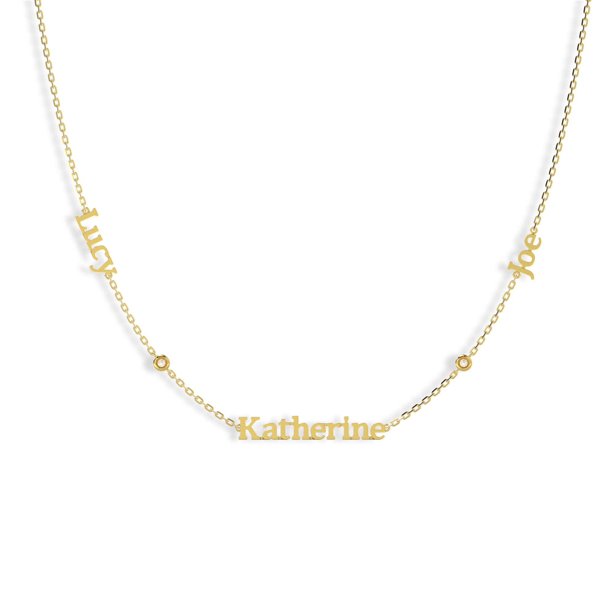 Linked by Love – Name Necklace with Emotional Spark