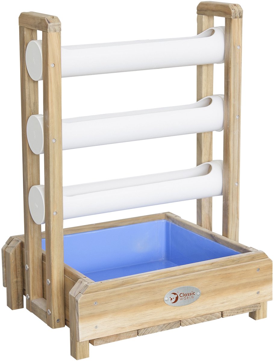 Classic world wooden water play table waterfall