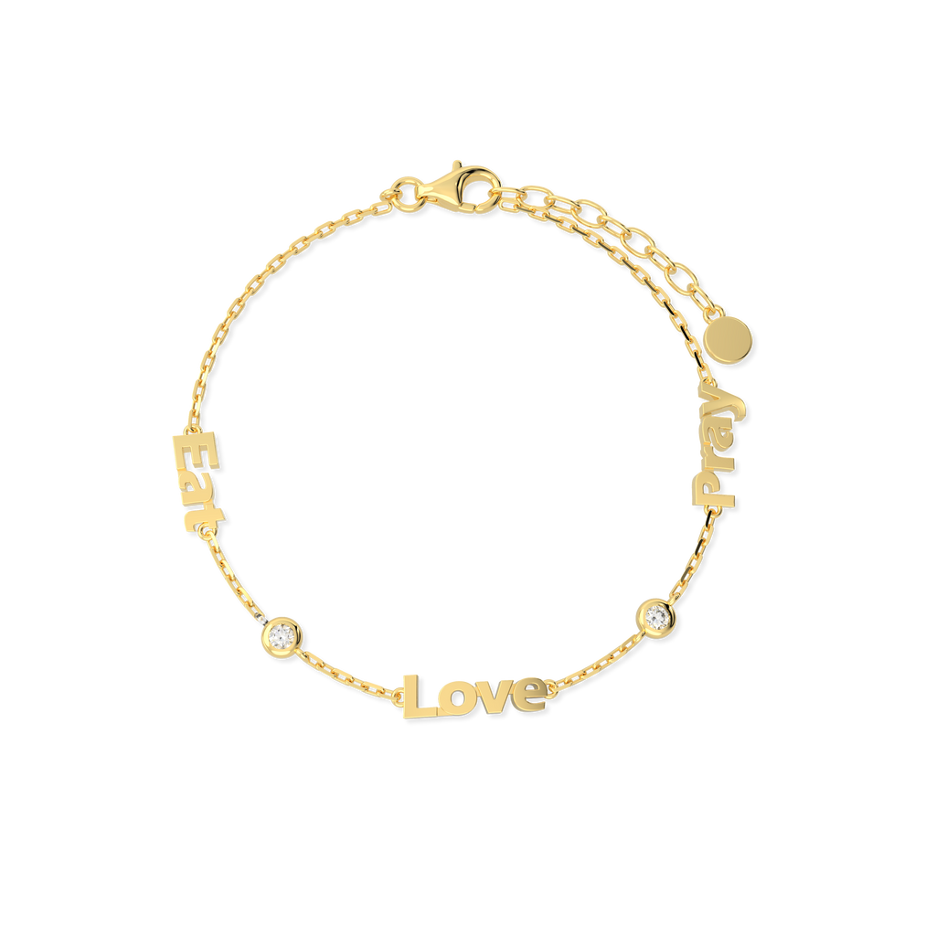 Linked by Love – Name Bracelet with Emotional Spark