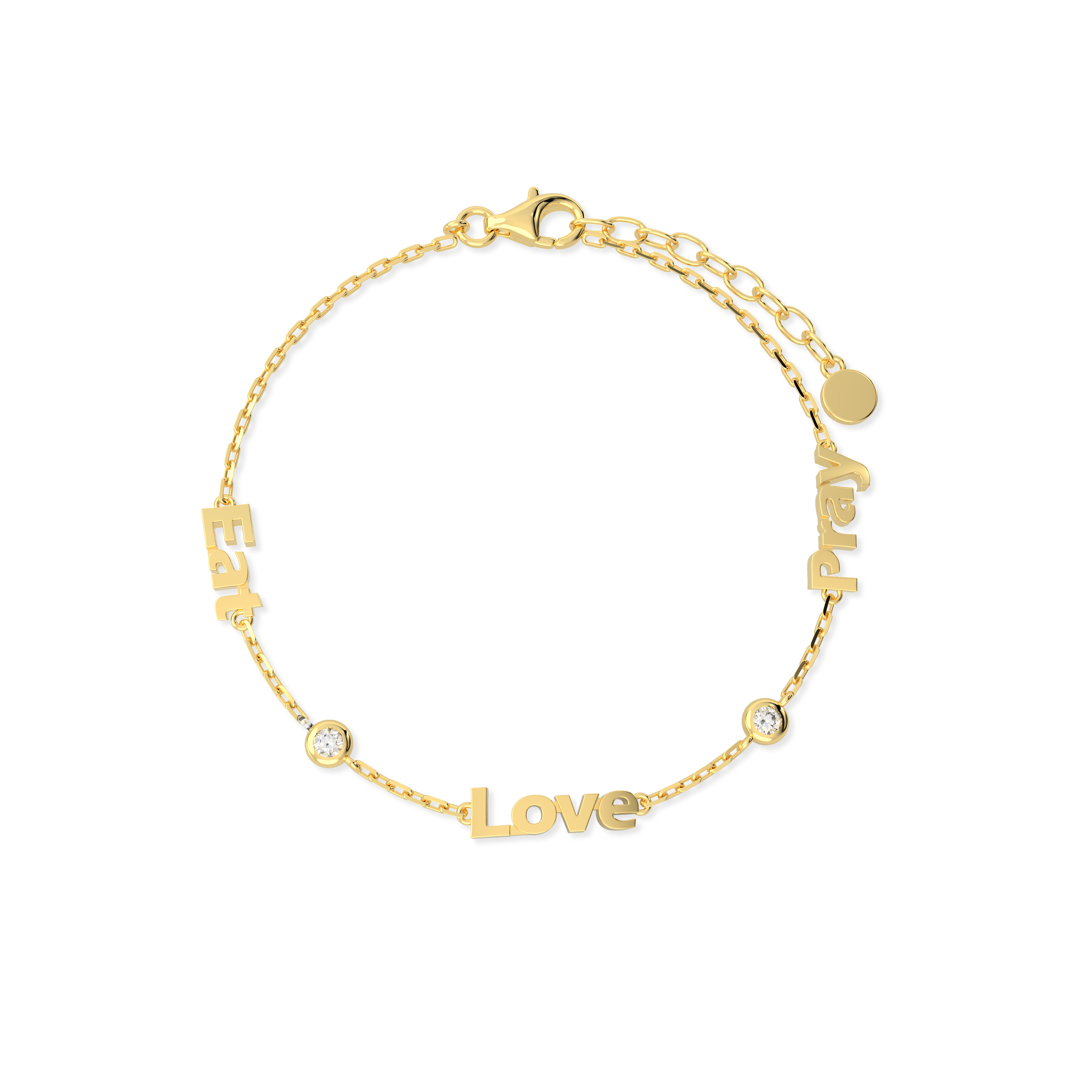 Linked by Love – Name Bracelet with Emotional Spark