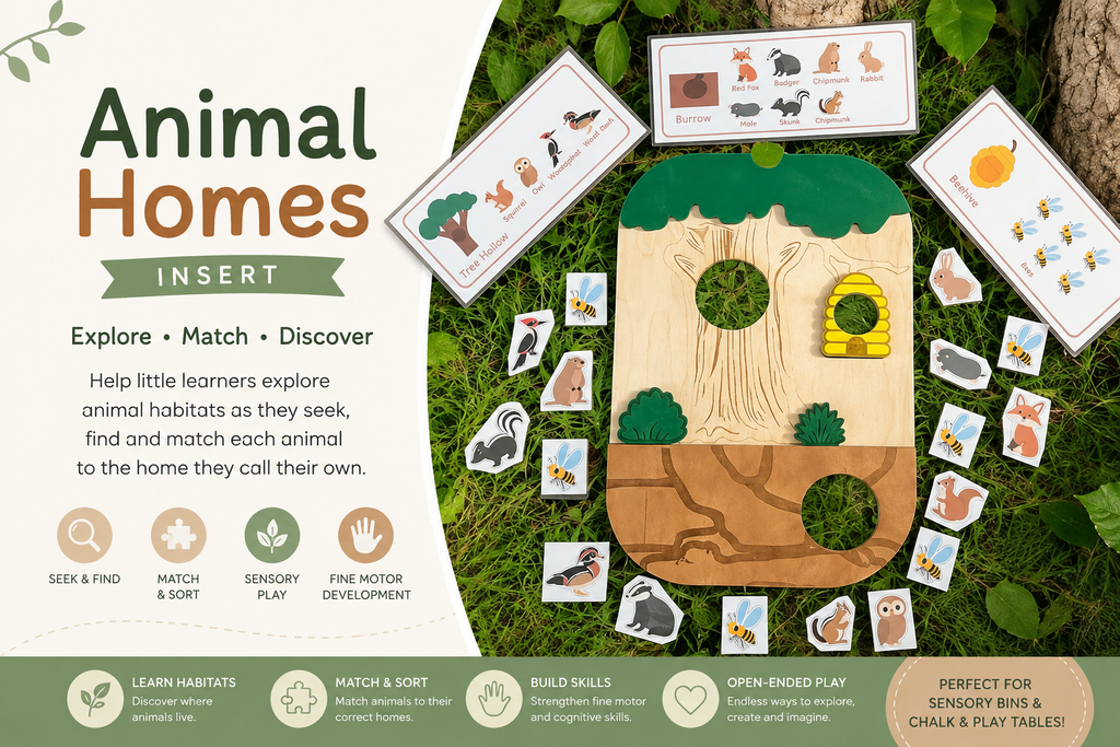 🌈 COMPLETE SENSORY SET - Chalk & Play Sensory Table + 2 Adventures + 2 Sensory Filler