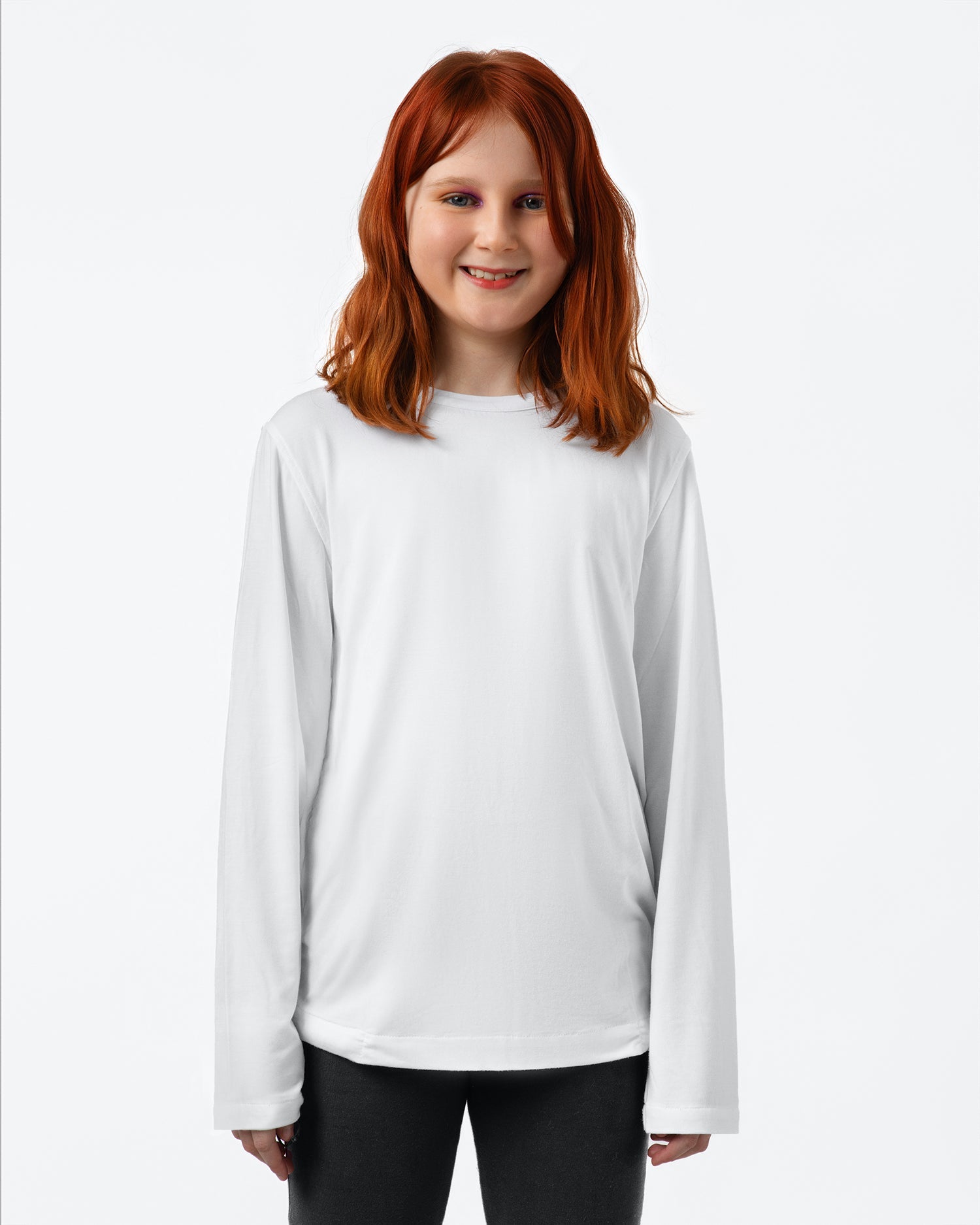 Kids Fidget-T – Long Sleeve- White