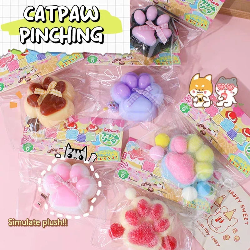 Cat Paw Mochi Squishy Fidget Toy Plush