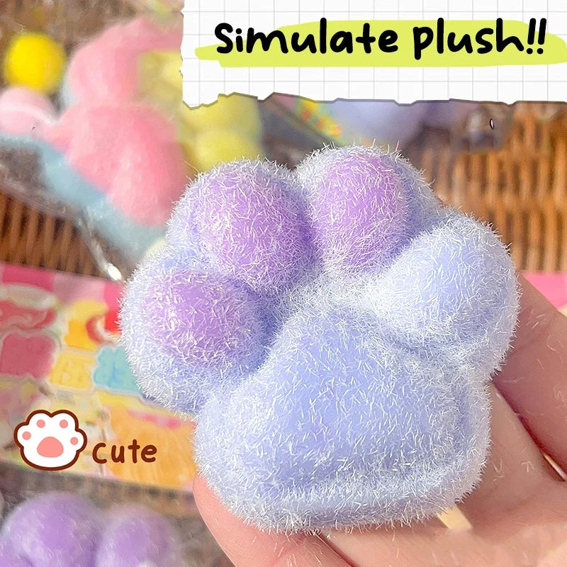 Cat Paw Mochi Squishy Fidget Toy Plush
