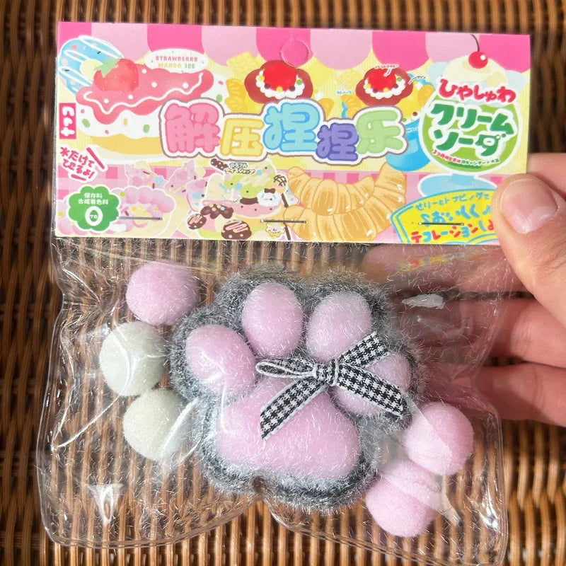 Cat Paw Mochi Squishy Fidget Toy Plush