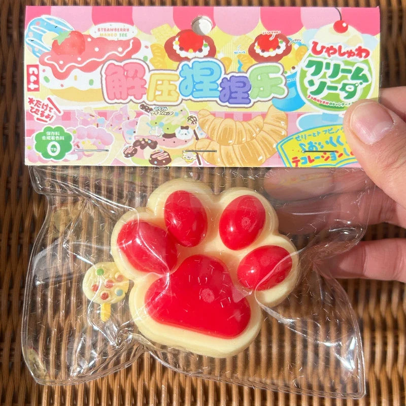 Cat Paw Mochi Squishy Fidget Toy Plush