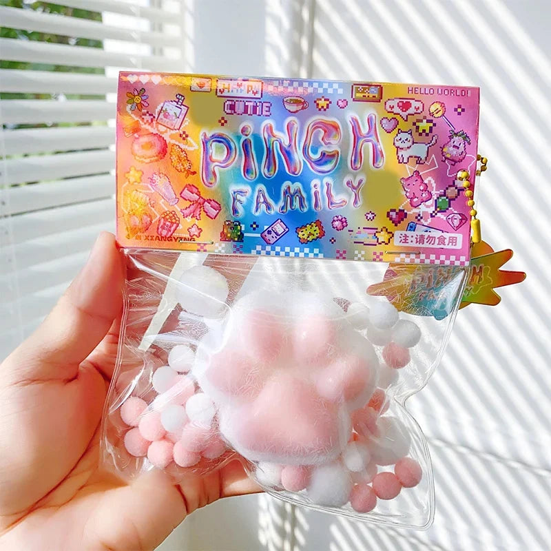Cat Paw Mochi Squishy Fidget Toy Plush