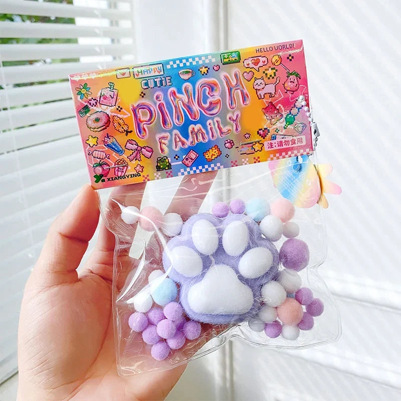 Cat Paw Mochi Squishy Fidget Toy Plush