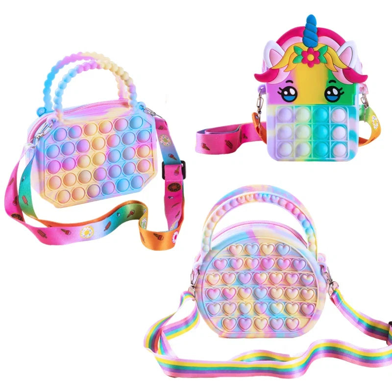 Pop Purse Silicone Sensory Push Bubble Bag