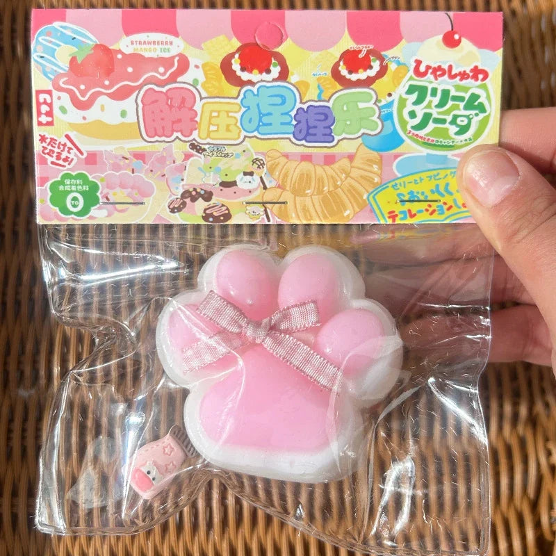 Cat Paw Mochi Squishy Fidget Toy Plush