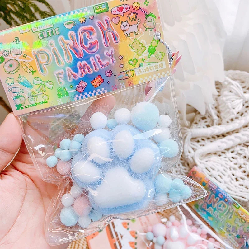 Cat Paw Mochi Squishy Fidget Toy Plush