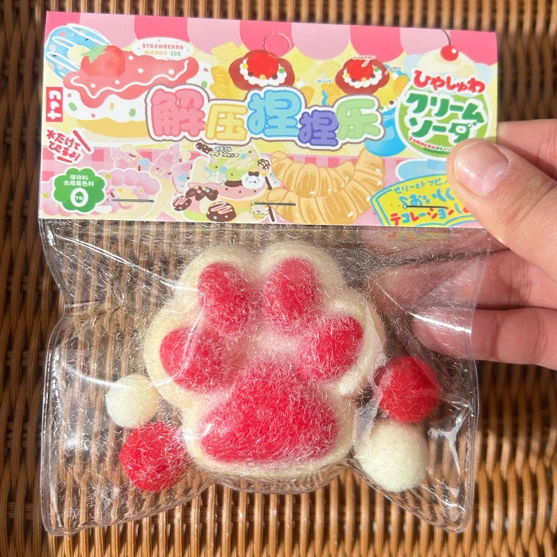 Cat Paw Mochi Squishy Fidget Toy Plush