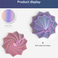 2-Pcs Silk gold Smart 3D Printed Fidget Toy - Hexagonal Illusion Folding Desk Toy for Stress Relief & Focus