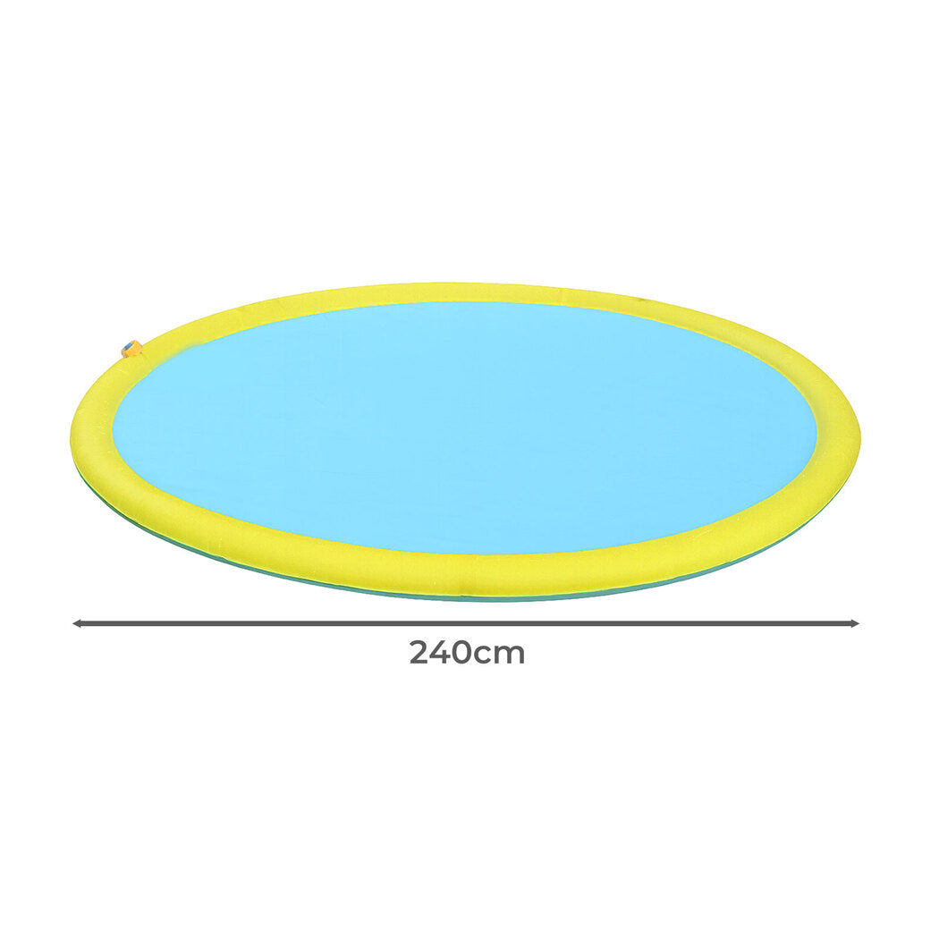 Pawz Splash Pad Kids Pet Sprinkler Water Play Mat 240cm