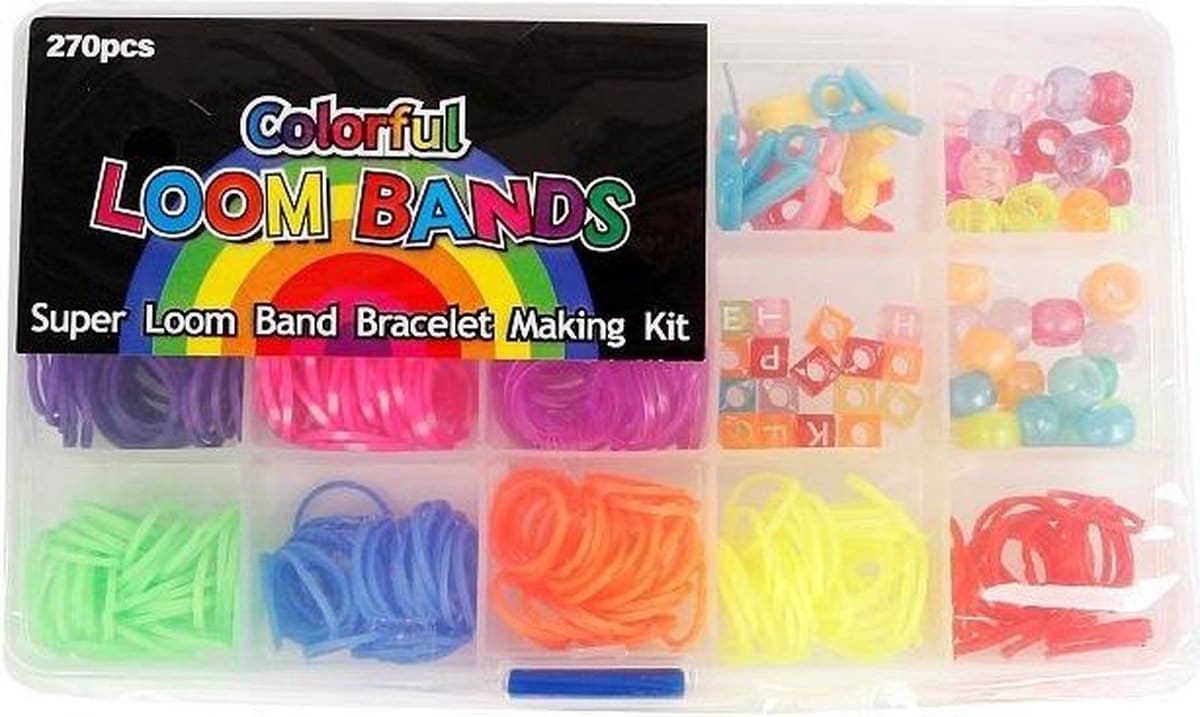 Bongers toys colorful loom bands straps to make bracelets - 270 pieces