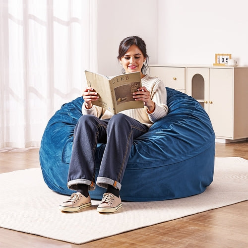 Bean Bag Chair, Round BeanBag Chair with Removable & Washable Cover