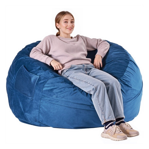 Bean Bag Chair, Round BeanBag Chair with Removable & Washable Cover
